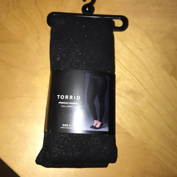Pants - Black shimmer torrid leggings. Size 4